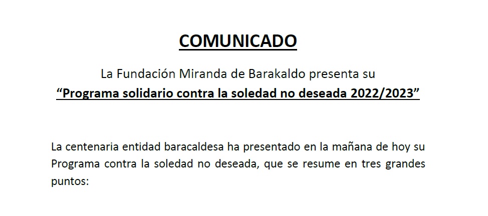 Programa contra la soledad